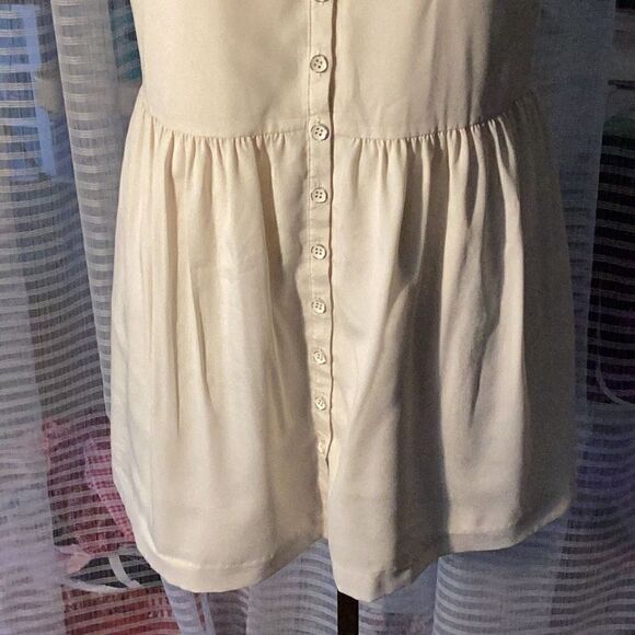 Kensie Women’s Cream Drop Waist Sleeveless Lined Dress Medium - Picture 4 of 6